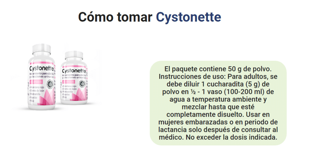 Cystonette Beneficios