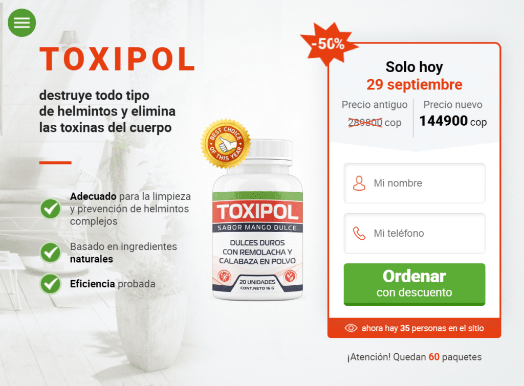 Toxipol : Cápsula, Reseñas, Funciona, Precio, Beneficios, Comprar!!