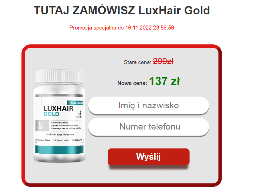 LuxHair Gold Korzyści