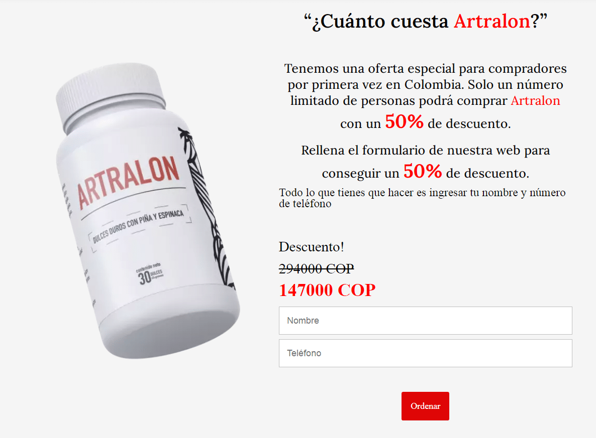 ARTRALON COLOMBIA, Opiniones, Precio, Donde Comprar Artralon referente a Colombia, como usar