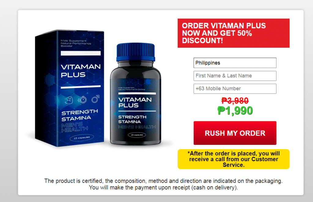 Vitaman Plus : capsules -for prostate - review price fda approved Benefits!