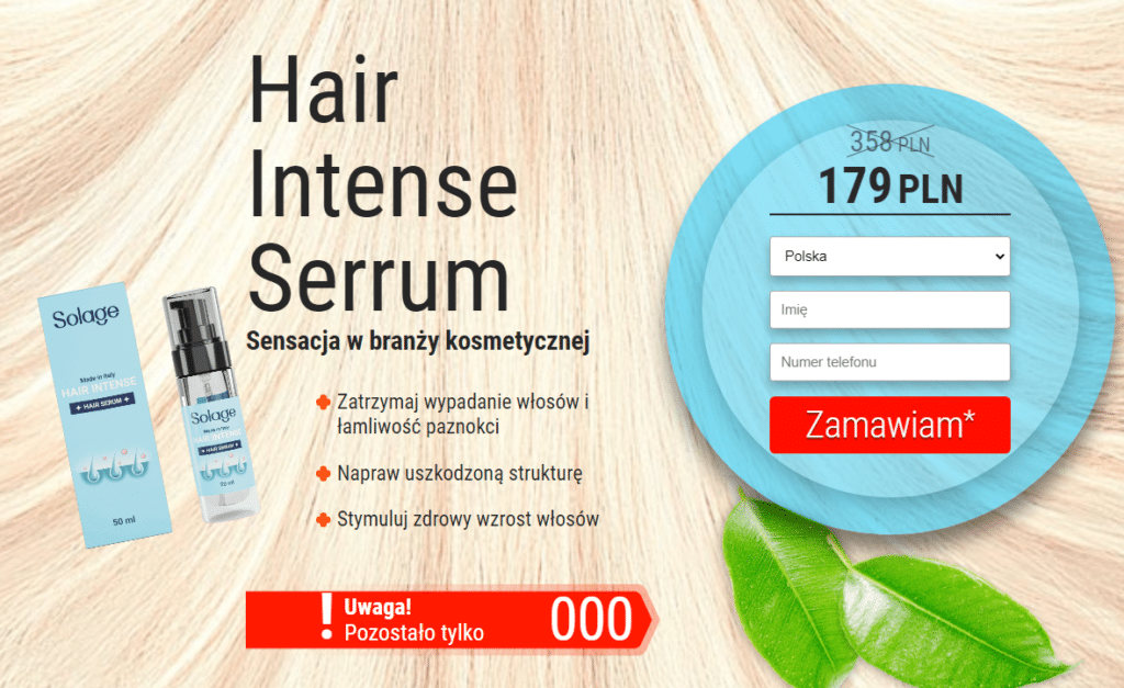 Hair Intense Serrum Cena